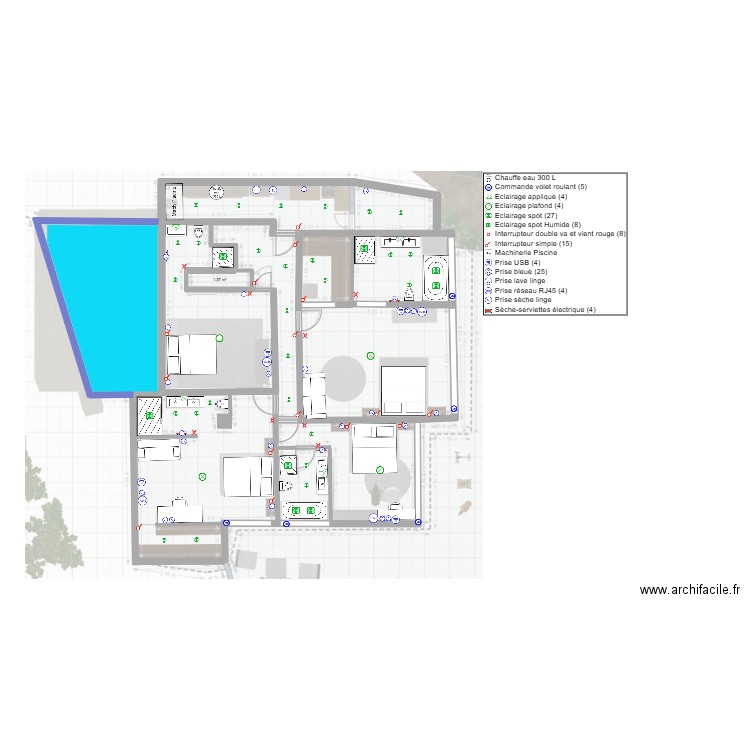 MORENO RDC Avril 2025. Plan de 1 pièce et 2 m2