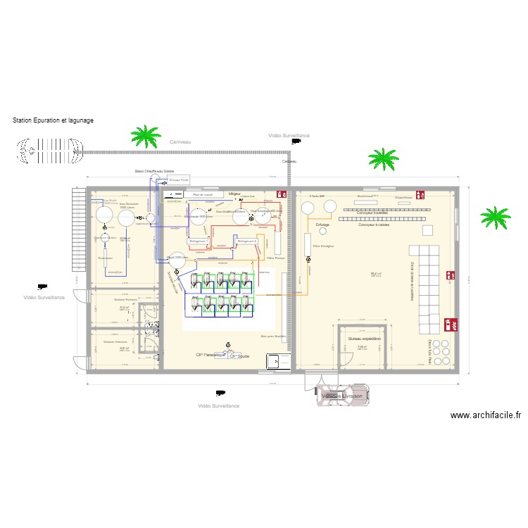 Brasserie 400 Litres 02. Plan de 6 pièces et 228 m2