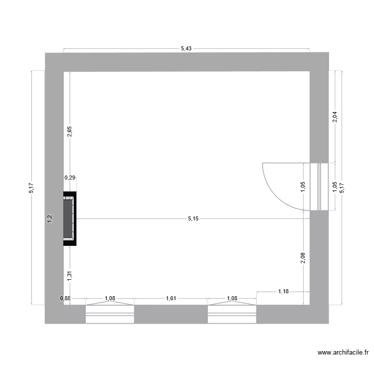 Chambre-01-V2. Plan de 