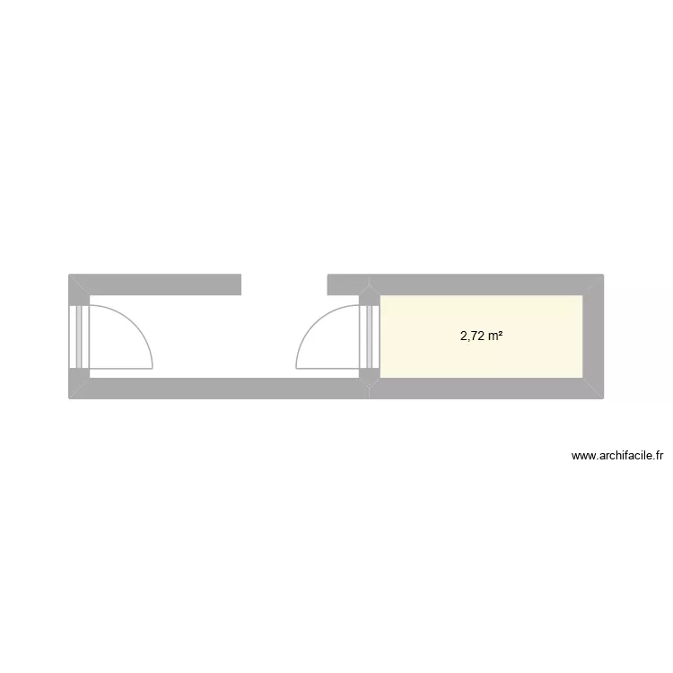 Maison. Plan de 1 Pièce et 3 m²