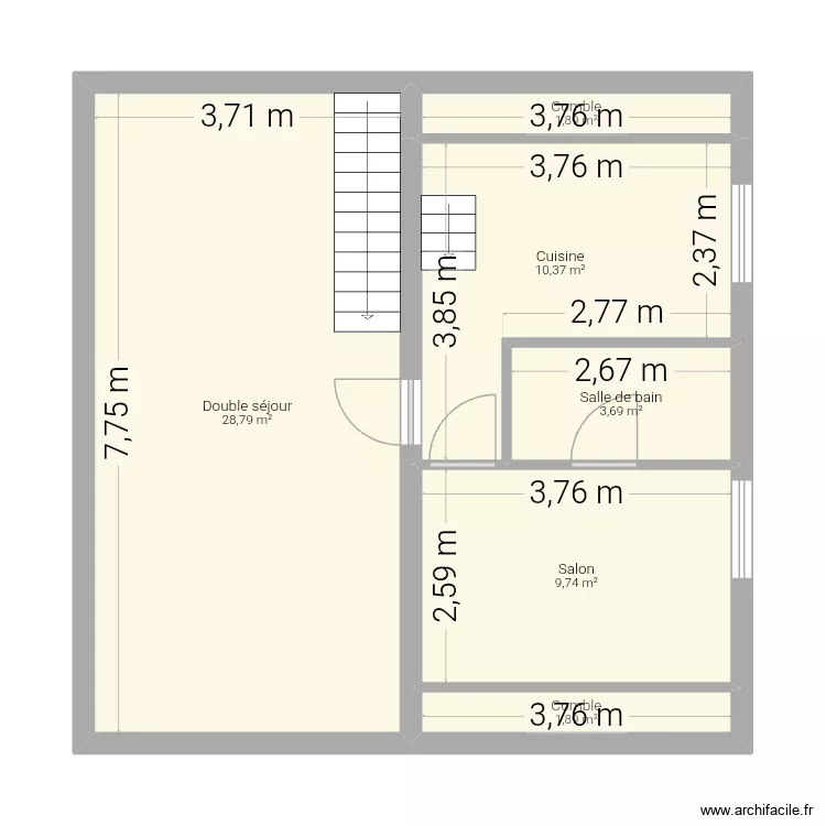 PLENEUF 2eme. Plan de 