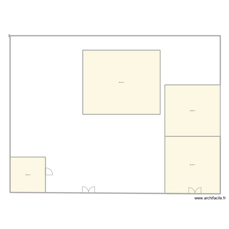 PROJET1. Plan de 4  et 158 m²