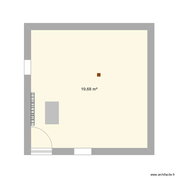 chambre du haut. Plan de 1  et 20 m²