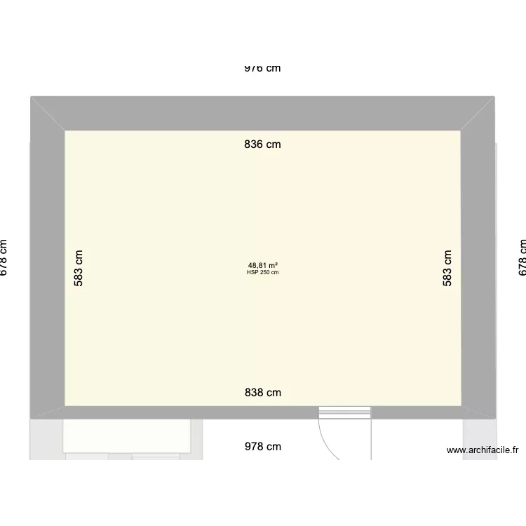 Hugo porche/etage1/Facade SUD. Plan de 