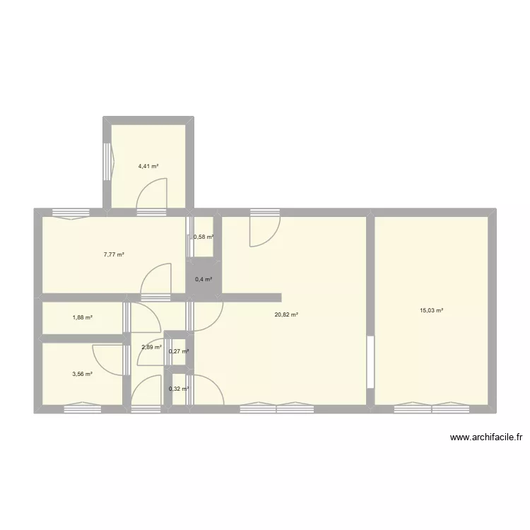 ROSAY - DUCLAIR. Plan de 11 et 58 m² ROSAY - DUCLAIR. Plan de 11 et 58 m²
