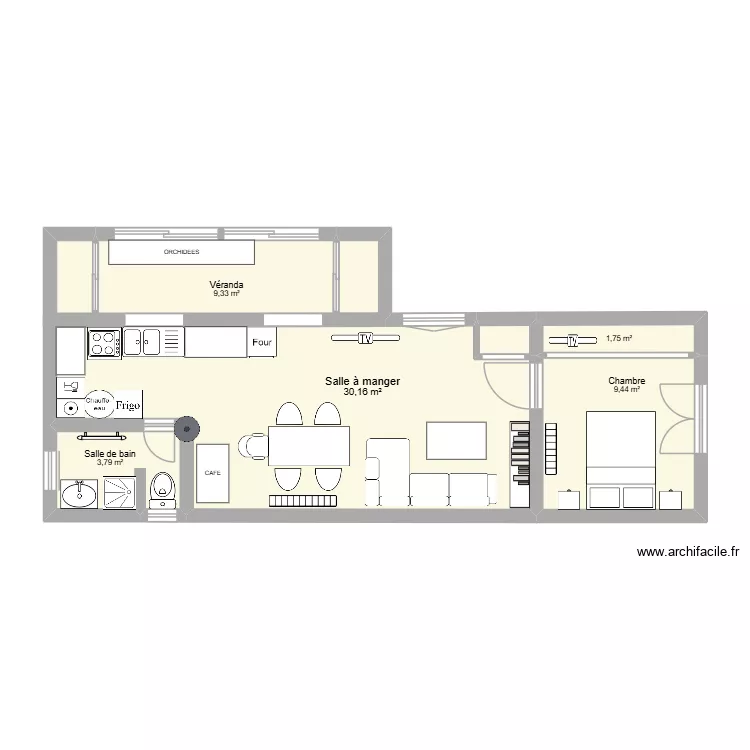NO5. Plan de 5  et 54 m²