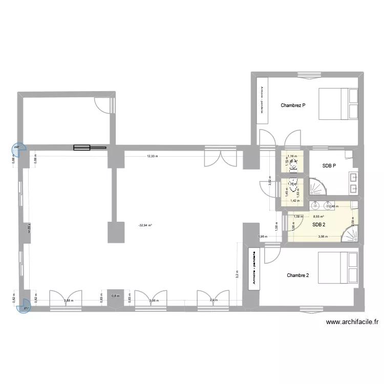 Grange V1.0. Plan de 3 et 102 m² Grange V1.0. Plan de 3 et 102 m²