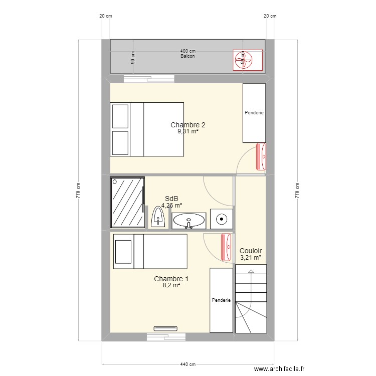 Valras_Maison_Etage. Plan de 0 pièce et 0 m2