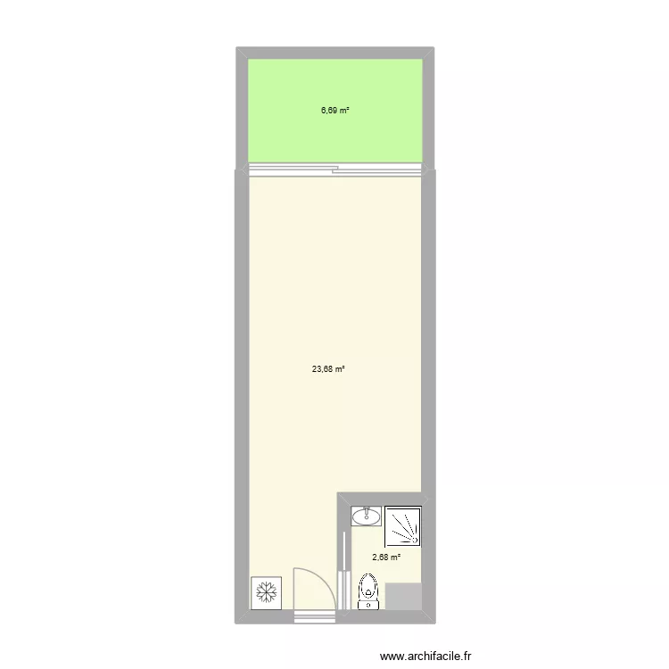 serre che. Plan de 3 Pièces et 33 m² serre che. Plan de 3 Pièces et 33 m²