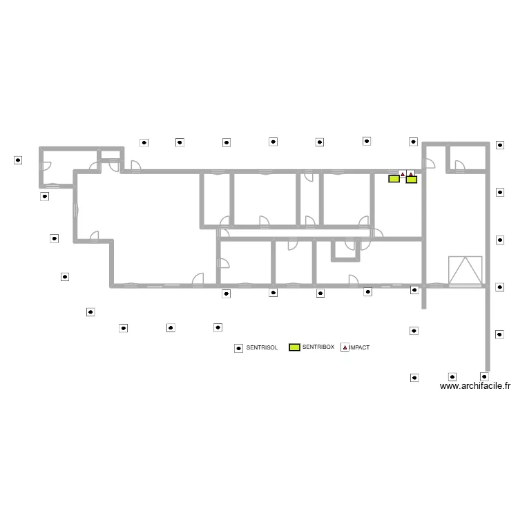 MECHIN. Plan de 13  et 230 m²