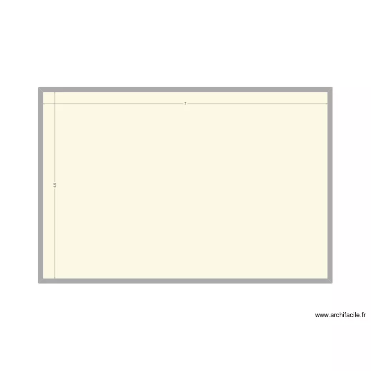 Terasse. Plan de 1 pièce et 32 m²