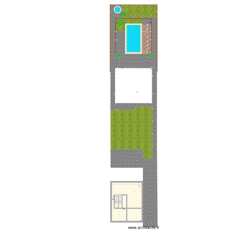 Poolhouse 4. Plan de 25 pièces et 283 m2