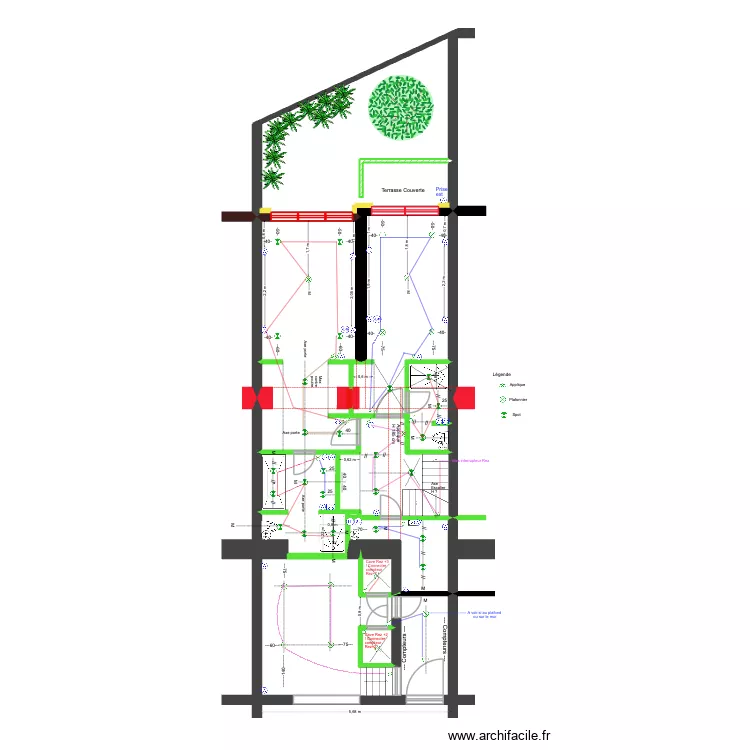 BAUCQ 77 Rez de Jardin El&eacute;ctricit&eacute;. Plan de 0 pièce et 0 m2