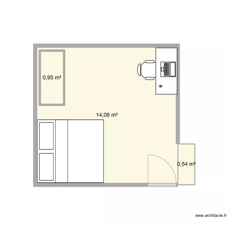 Doiron. Plan de 3  et 17 m²