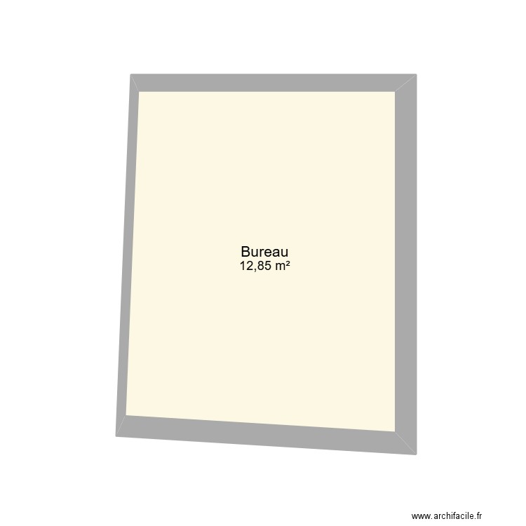 BUREAU. Plan de 1 pièce et 13 m2