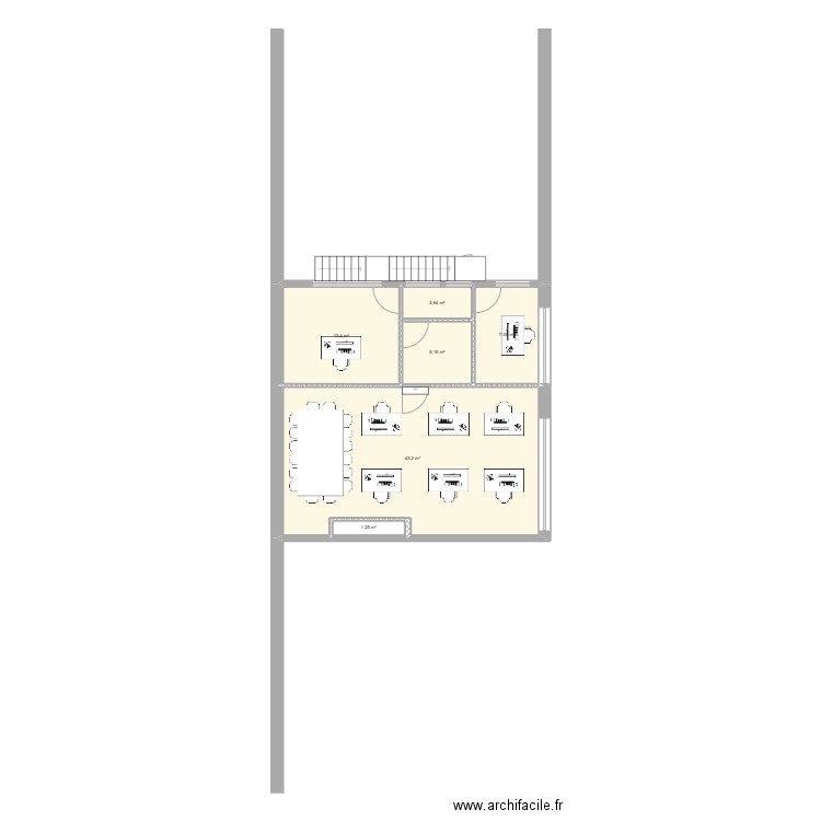 VARIANTE 1. Plan de 6 pièces et 73 m2