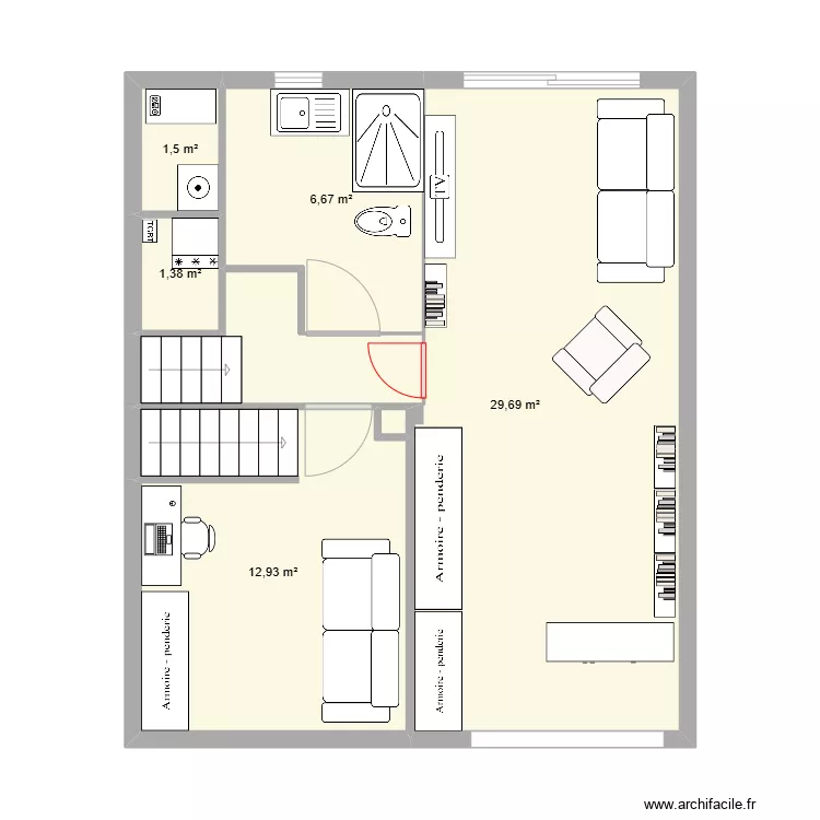 Sous-sol am&eacute;nagement 2. Plan de 