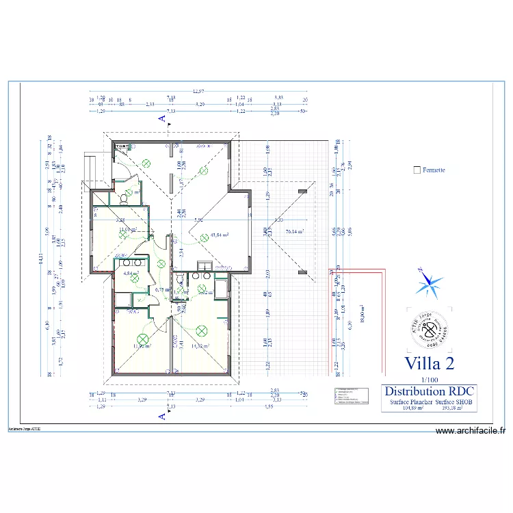 plan de distrisbution villa 2. Plan de 