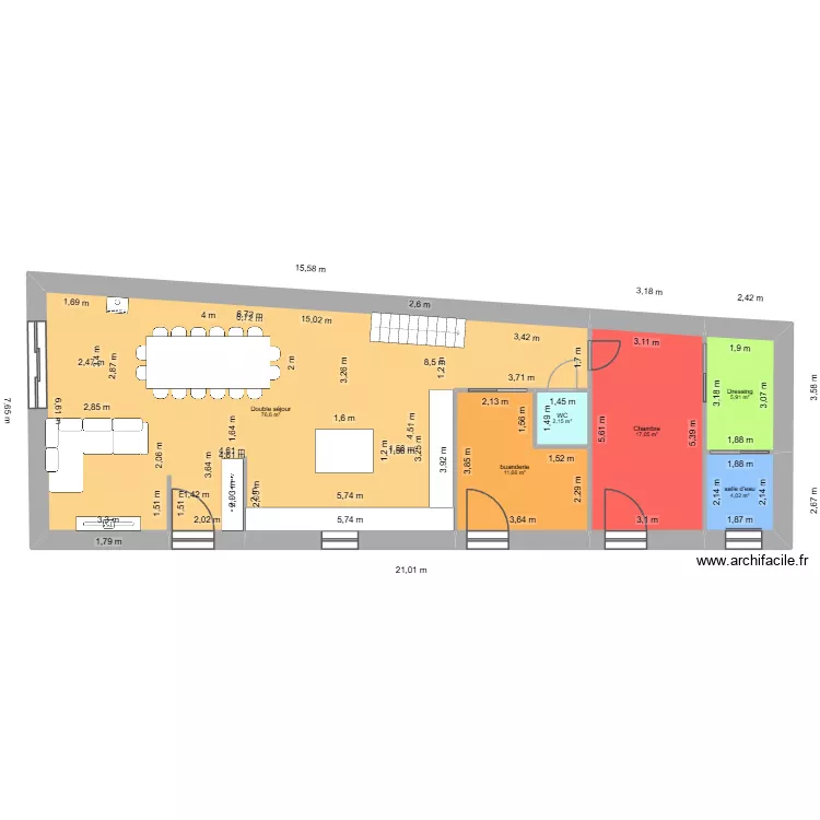 future maison. Plan de 13 pièces et 233 m²