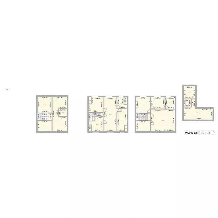 ARGENTEUIL 2. Plan de 24  et 253 m²