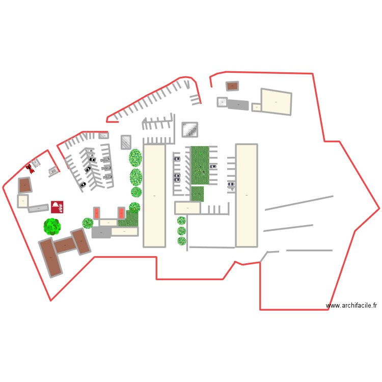 PLAN  A B C. Plan de 23 pièces et 1005 m2