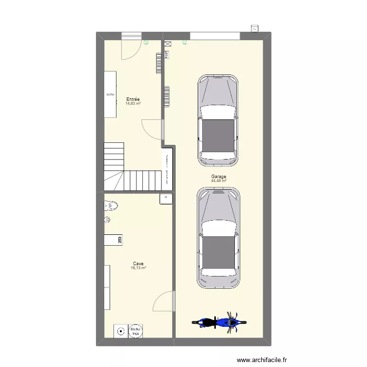 RDC Grillon. Plan de 