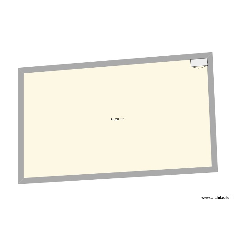 Maison Lannoue. Plan de 1 pièce et 45 m2