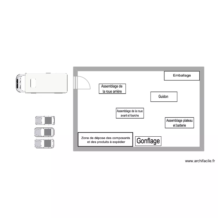 projet. Plan de 1  et 36 m²
