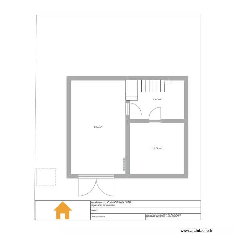 electricité cave + cartouche. Plan de 3 et 46 m² electricité cave + cartouche. Plan de 3 et 46 m²