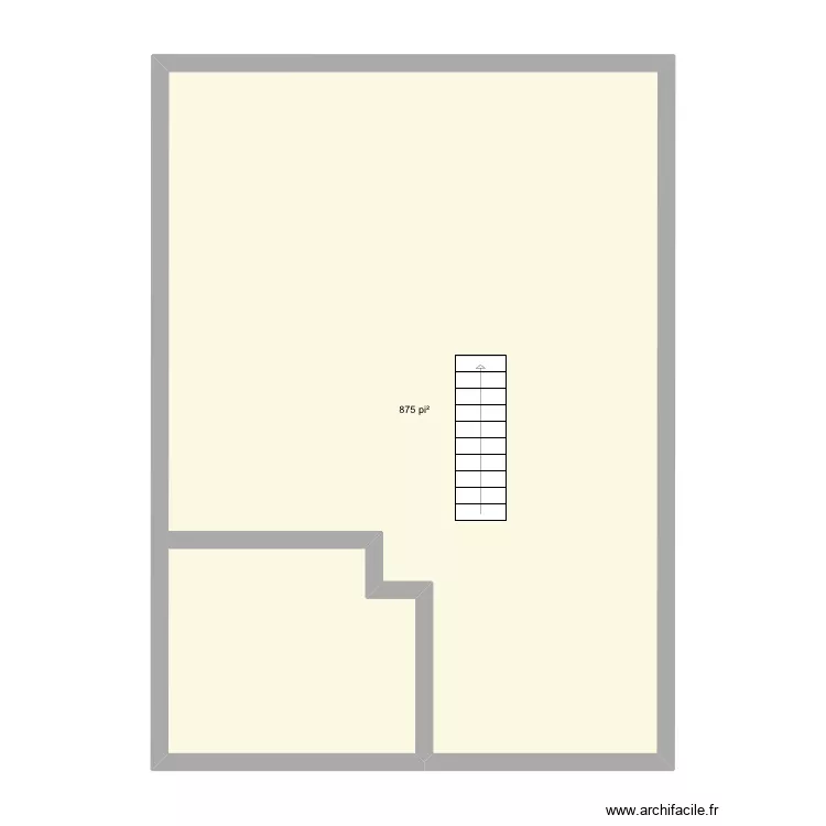 Plan sous sol. Plan de 1 Pièce et 81 m² Plan sous sol. Plan de 1 Pièce et 81 m²