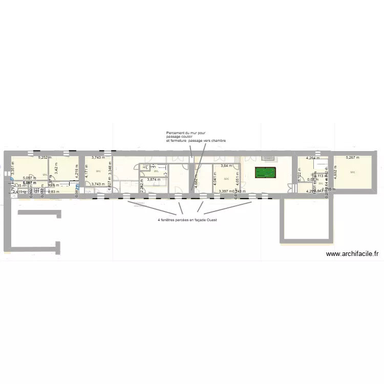26_04_03 Plan RdC,1er étage, 4 fenêtres Ouest, WC Er étage déplacésur salon + eau et élec. Plan de 28 et 624 m² 26_04_03 Plan RdC,1er étage, 4 fenêtres Ouest, WC Er étage déplacésur salon + eau et élec. Plan de 28 et 624 m²