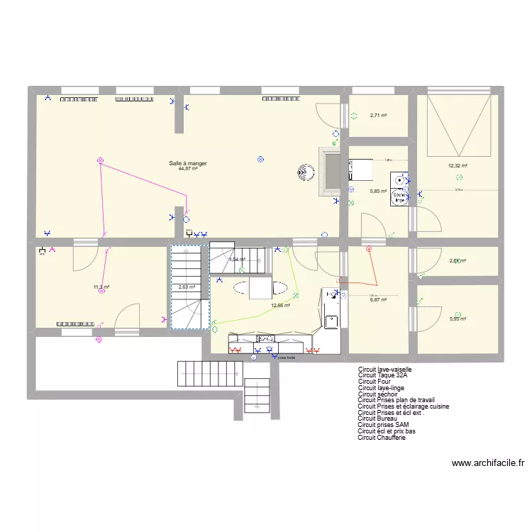 Rez-de-chauss&eacute;e &eacute;lec 2. Plan de 