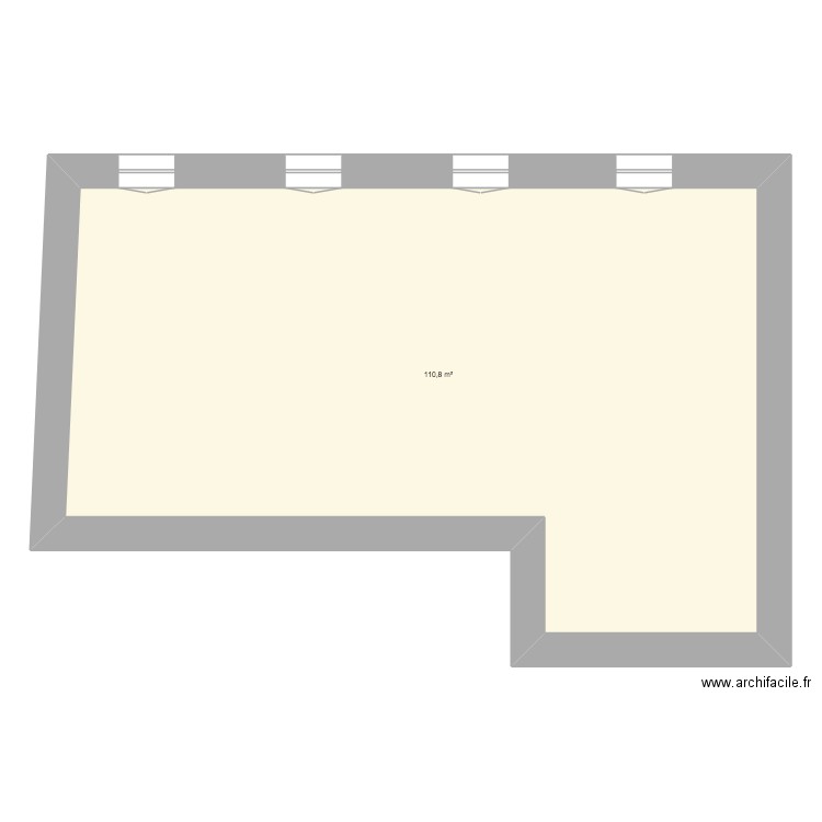 zero. Plan de 1 pièce et 111 m2