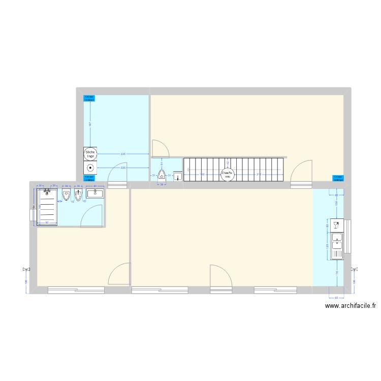 GARAVAN - Plomberie v1.3. Plan de 16 pièces et 197 m2