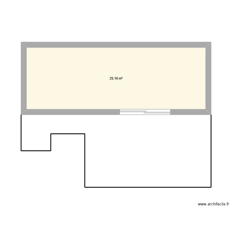 Terrasse GICQUEL. Plan de 1 pièce et 25 m2