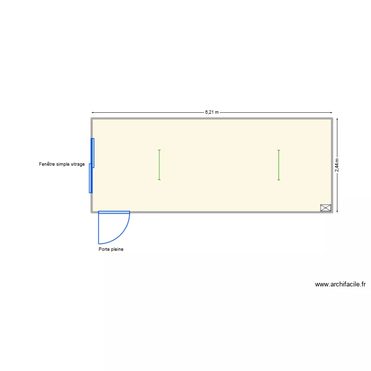 TEST EWAN. Plan de 1 Pièce et 15 m²