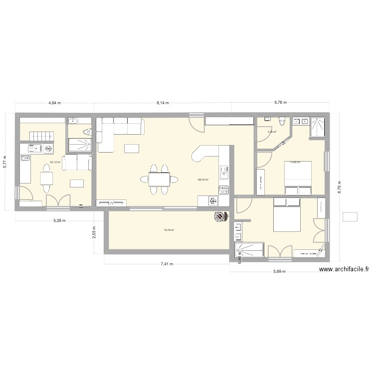 Villa Séréna. Plan de 11 pièces et 245 m2