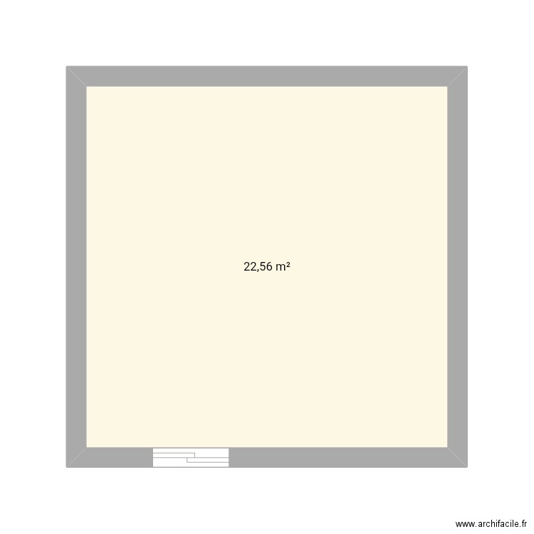 Sandra. Plan de 1 pièce et 23 m2