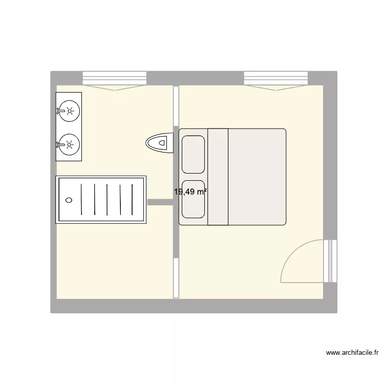 salle a manger. Plan de 1 Pièce et 19 m² salle a manger. Plan de 1 Pièce et 19 m²