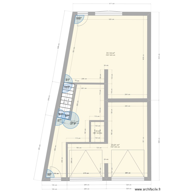 RENOVATION MAISON N°123. Plan de 4 pièces et 71 m2