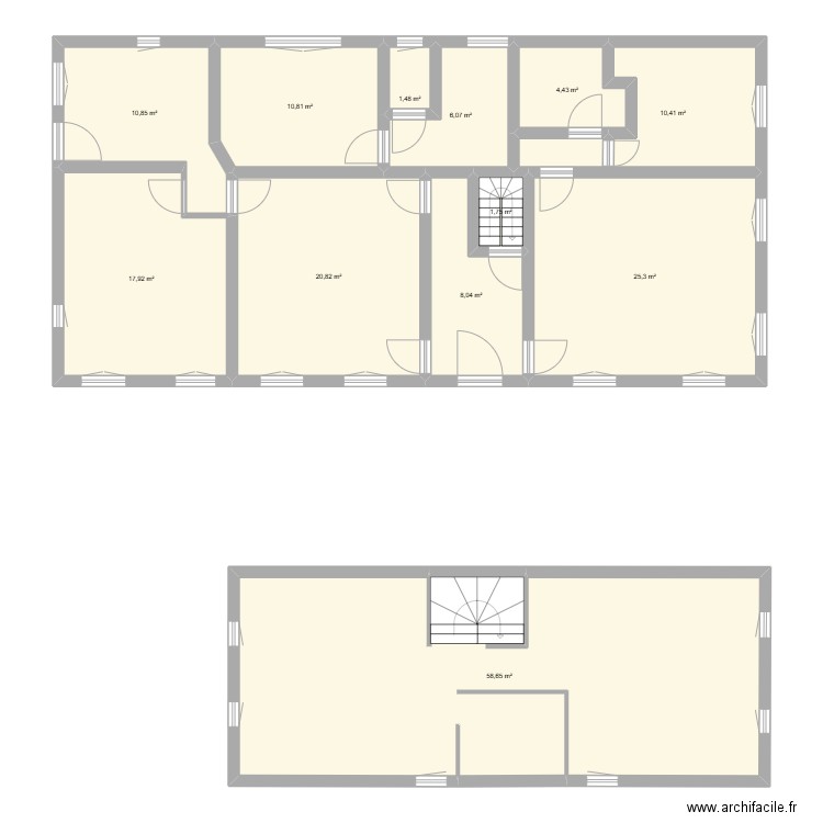 rdv Ferme villers-Pol. Plan de 12 pièces et 177 m2