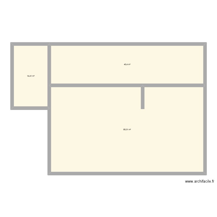BEAUME. Plan de 3 pièces et 144 m2