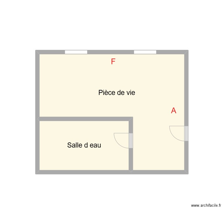 2508 ARNAUD MAUDE. Plan de 2 pièces et 12 m2