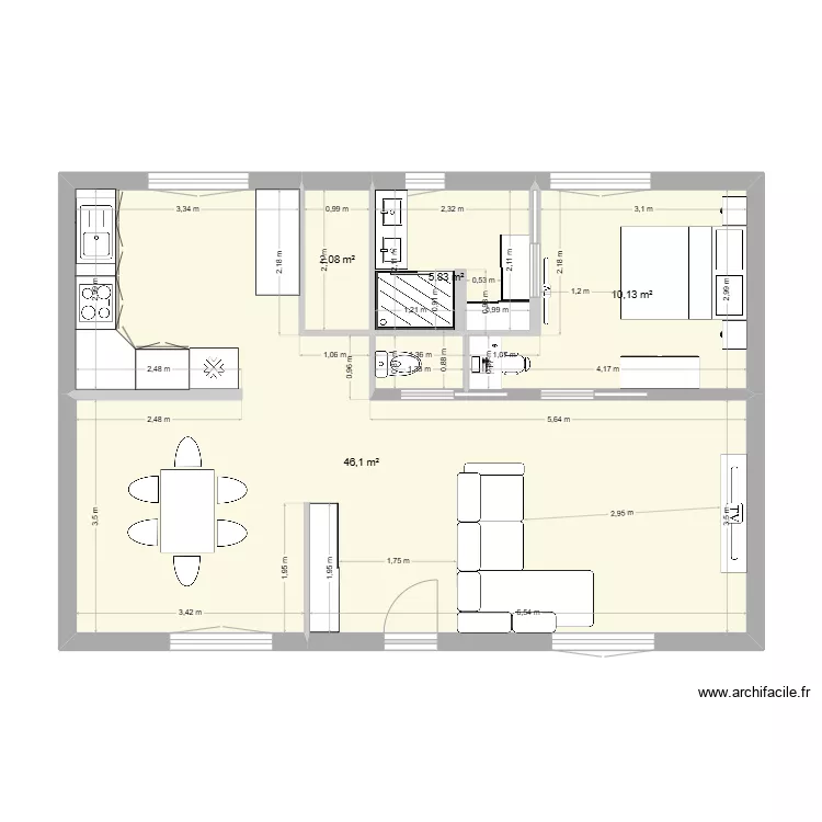 Maison Plage. Plan de 