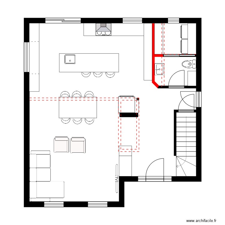 Lefrancois 2. Plan de 2 pièces et 64 m2