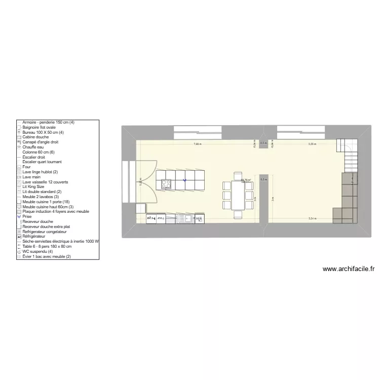 MAISON BLEU PLOMBERIE. Plan de 21 Pièces et 346 m²
