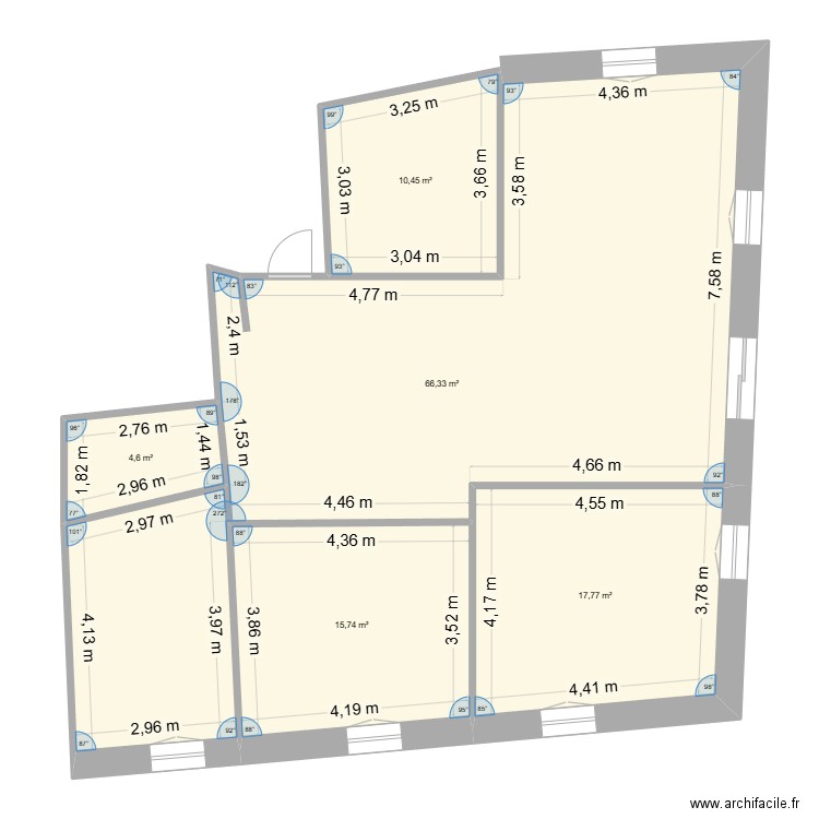 plateau saint george. Plan de 5 pièces et 115 m2