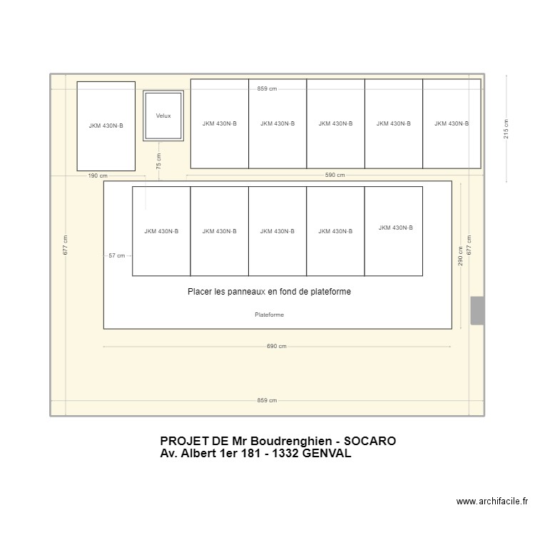 Boudrenghien - Socaro . Plan de 1 pièce et 58 m2