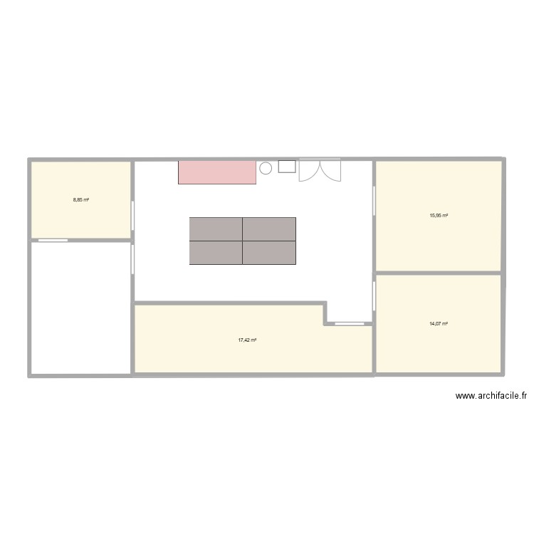 labo patisserie1. Plan de 4 pièces et 56 m2