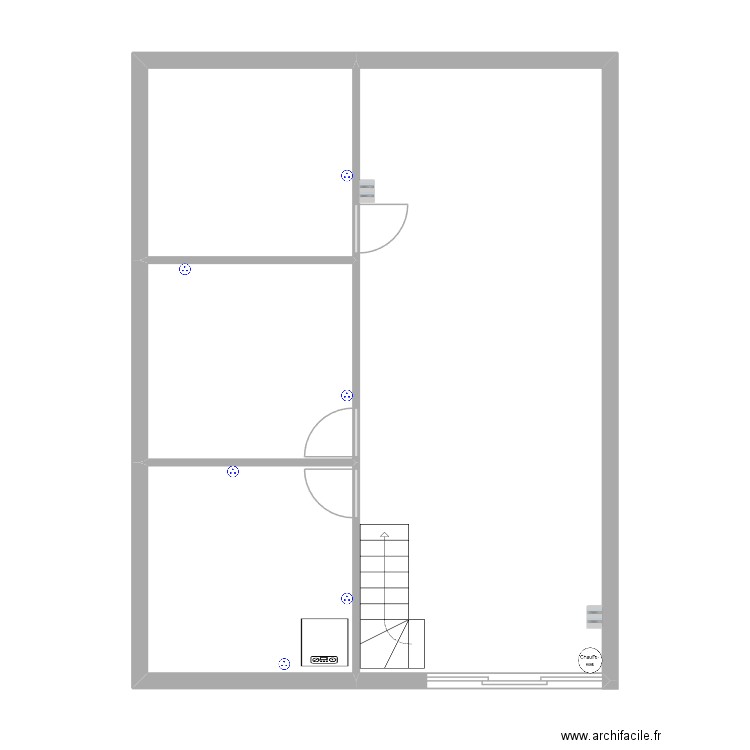 MAISON sous sol. Plan de 4 pièces et 73 m2